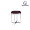 Modern Folding Square PVC Storage Velvet Ottoman High Quality Living Room Furniture Stool with Button