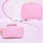 OEM Cute pink pu leather cosmetic bag pouch,high quality travel organizer makeup bag,funky cosmetic bag as makeup bag