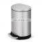 semi round household trash can Foot pedal garbage bin stainless steel waste bin