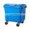 Standing Large Trash Can Wheelie Plastic Garbage Bins 1100L Waste Bin with Wheels