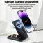 Multifunctional 3-in-1 foldable wireless charger Portable magnetic charging station Charging efficiency greater than 80%