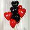Decoración para bodas, Día de San Valentín, Día de la Madre y banquetes. Globo doble de 12 pulgadas en forma de corazón, globo de látex de color granada rojo.