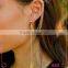 Factory Wholesale gold tassels Ear Clip For Girls Fashion Jewelry Zircon Earrings