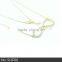 Latest design italy 925 silver "8" shape pendant infinity necklace