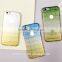 ultra-slim ice square gradual change grid pattern tpu phone case for iphone 6 plus