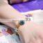 2016 New Design Metal Regula Beads Vintage Bracelets & Bangles Fashion Temperament Blue Crystal Bracelets