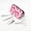 Hard Case Pink Rose Printed Artistic Manicure Pedicure Set,Nail Tools For Girls