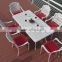 wrought iron garden dining table chair furniture set