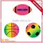 phthalate free PVC inflatable 6" rainbow basketball football groundball rugby toy sports balls