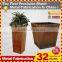 Corten Steel Rectangular Flower Planter with Traditional Complement                        
                                                Quality Choice