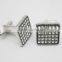 Men's jewelry Square with crystal cufflinks groom cufflinks with crystals