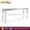 Glass Saquare Banquet Table for Wedding , Wholesale Stainless Steel Dining Table