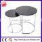 round glass top side table hotel table