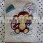 baby hooded towel with embroidered logo 100%cotton terry bath towel for baby soft little monkey design -1