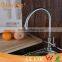304 stainless steel single Lever handle goose neck kitchen water faucets