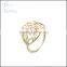 Crystal clear quartz gemstone wedding cz ring