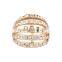 China factory direct wholesale jewelry rose gold full jewelled finger ring
