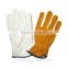 cow grain leather gloves
