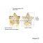 Wholesale Fashion Trendy Stylish Popular Silver Star Crystal Japanese Fashion Earrings