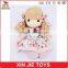 EN71 standard sitting plush dolls sitting girl doll with adress 10inch sitting soft girl doll toys