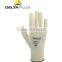 Deltaplus polyester knitted with polyurethane coating on palm and fingertips safety gloves