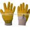 Hot sale yellow Nitrile Coated white nylon Gloves for worker