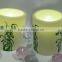 Plastic Beautiful Printing Pillar Flameless Decorative Led Candles