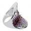 Fashion Multi-Color Austrian Crystal 18k Gold GP Petal Ring