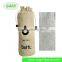 Linen Drawstring Fabric Liquor Water Bottle Bag