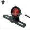 Classic Retro Drilled Harley Chopper Tail Light with License Bracket