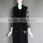 Custom black sheep fur vest sheep shearling coat wool fur jacket