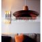 7.15-12 Danish lamp. Modern hanging lamp. Mid-century. Black and copper. Amazing gradient lighting.