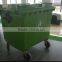 1100Litre wleelie bins in public area for garbage collections/outdoor rubbish cans with lid