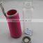 thick tube glass drinking water bottle for children