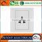 Best Sale Good Quality Electric Popular White Wall PC Double 2 Twins Socket With CE Certification
