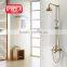 Traditional gold bath shower mixer classic titanium bath faucet dual handle brass bath mixer