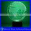 LED 7 Colors Flashing Night Light Globe Shaped Desk Light 1.5W Energy Saving 3D Night Light
