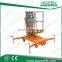 Aluminum Vertical Lifting Platform Hydraulic Electric Single Mast Aerial Lift Table