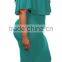 Women's Batwing Sleeve V Neck Solid Bodycon Plus Size Dress