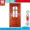 China factory modern single wood door design interior frosted glass bathroom door