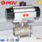 Single acting thread 3pcs pneumatic ball valve