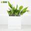 matt white square long use life FRP flower pots