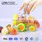 Assorted fruit flavors coconut jelly candy in mini car