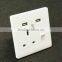 White plug outlet wall socket and switch with usb
