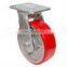 heavy duty wheel caster swivel red PU caster