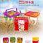 promotional plastic food container with printing as gift