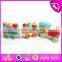 Funny play wooden magnetic train pull toy for kids,Children Toy Train Educational Pull Cart Wooden Block Train W05C022