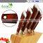 High-end color wood handle stainless steel kitchen knives