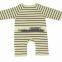 Organic Cotton New Design Baby Lace Rompers And 100% Soft Black Stripes Romper for Babies With Baby Infant Hooded Rompers