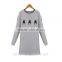 Comfort fashion dresses 2016 women wholesale clothing Plain fleece lining Dress For Women